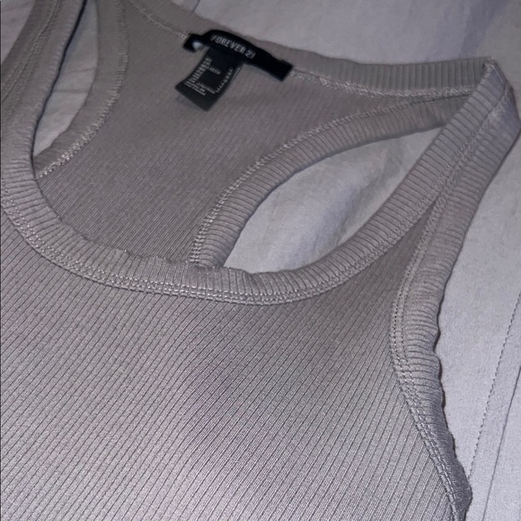 Forever 21 Light Gray Ribbed Racerback Tank - Picture 3 of 5